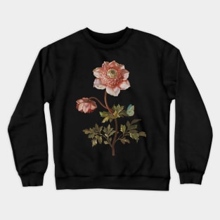 Peonies with a Butterfly Crewneck Sweatshirt